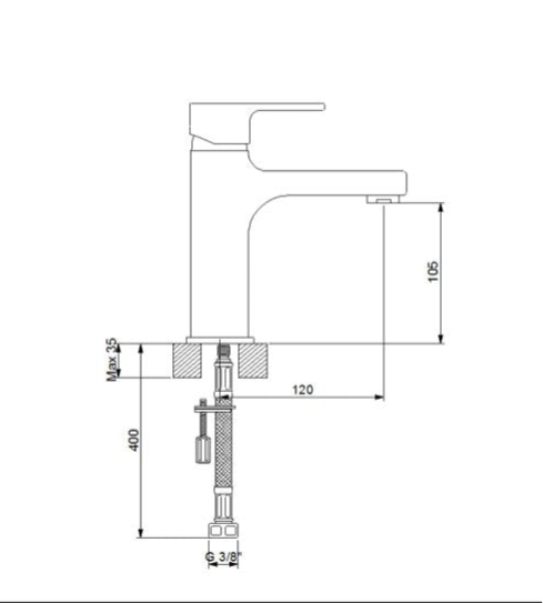 DROP BASIN MIXER BLACK