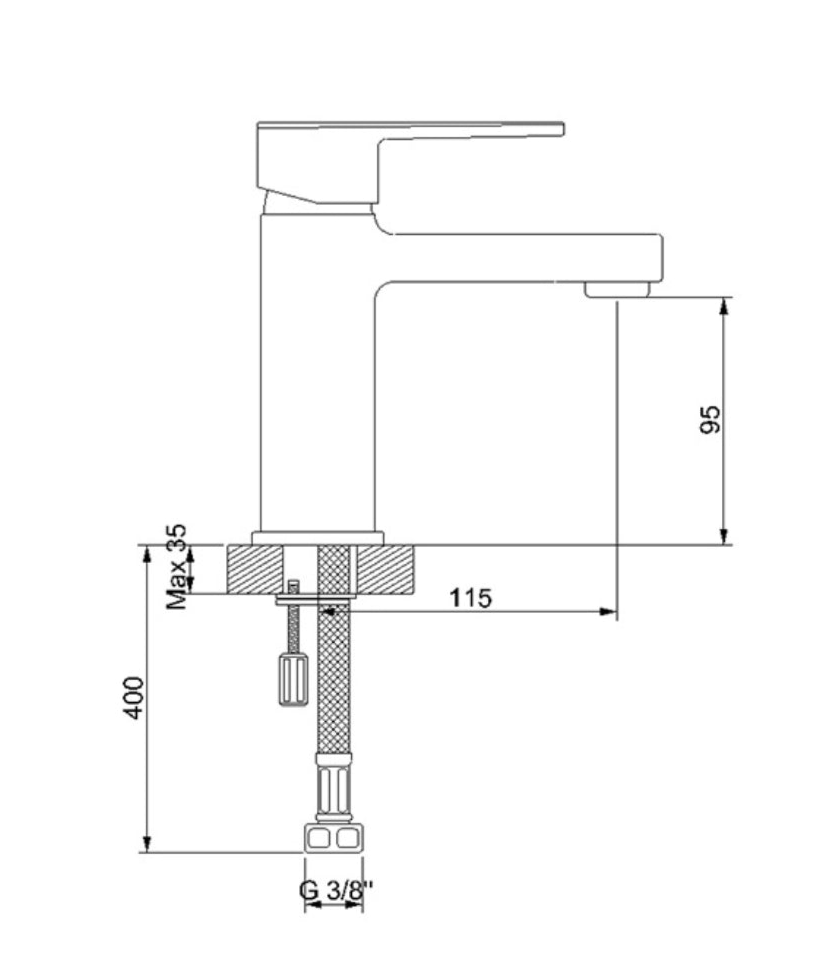 Newarc FUN BASIN MIXER CHROME