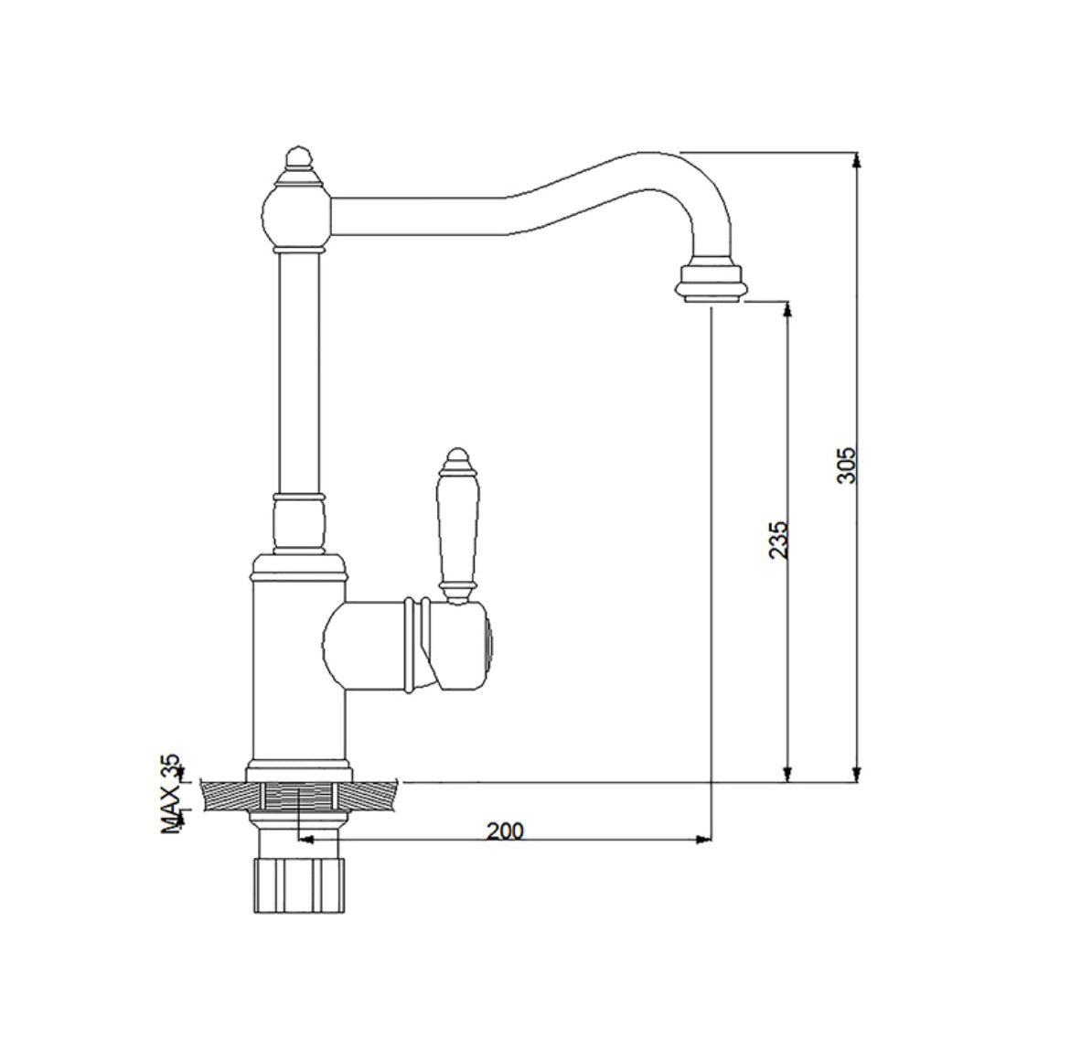 Newarc Elite Gold Sink Faucet - Wortex