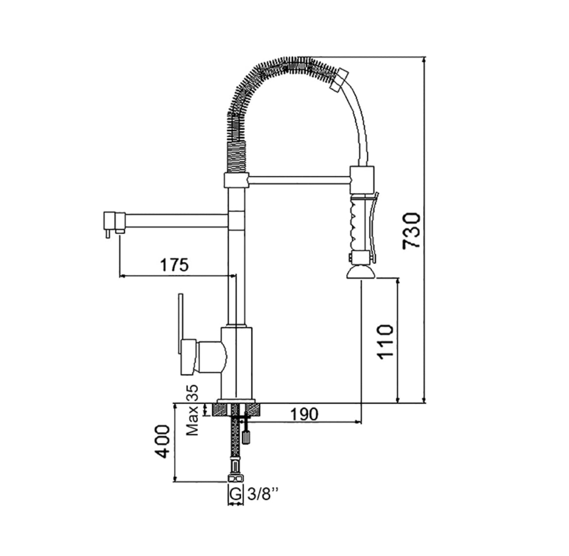 Newarc Industrial Sink Faucet - Wortex